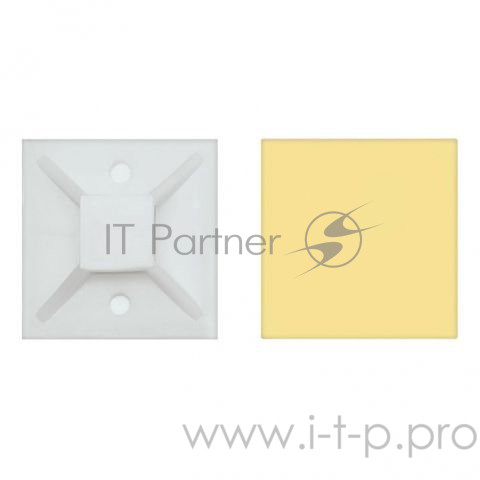 Аксессуар Площадка самоклеящаяся SAP-30 под хомуты 30*30мм, белая (20 шт.)