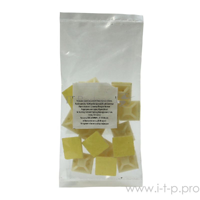 Аксессуар Площадка самоклеящаяся SAP-30 под хомуты 30*30мм, белая (20 шт.)