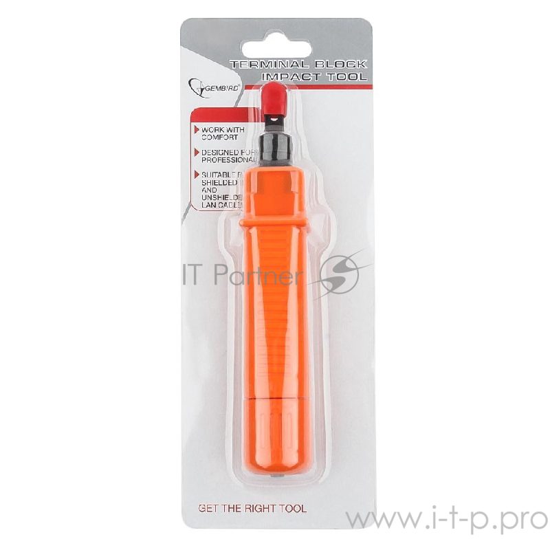 Инструмент Cablexpert T-430, для разделки витой пары в розетку, с ножом, тип 110, регулировка ударного эффекта