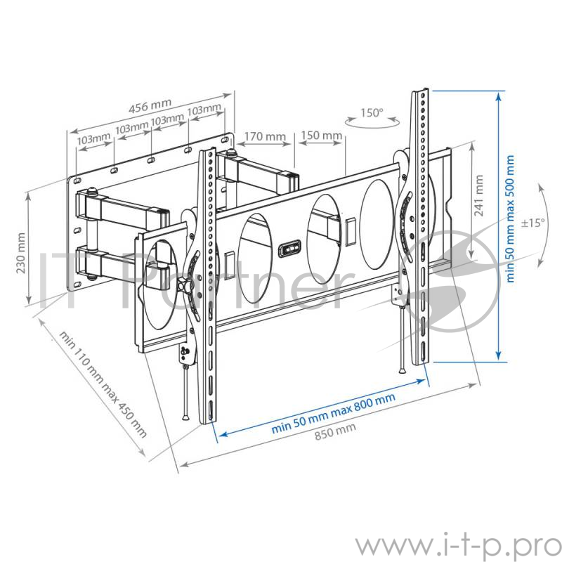 Кронштейн KROMAX PIXIS-XL для 37-53