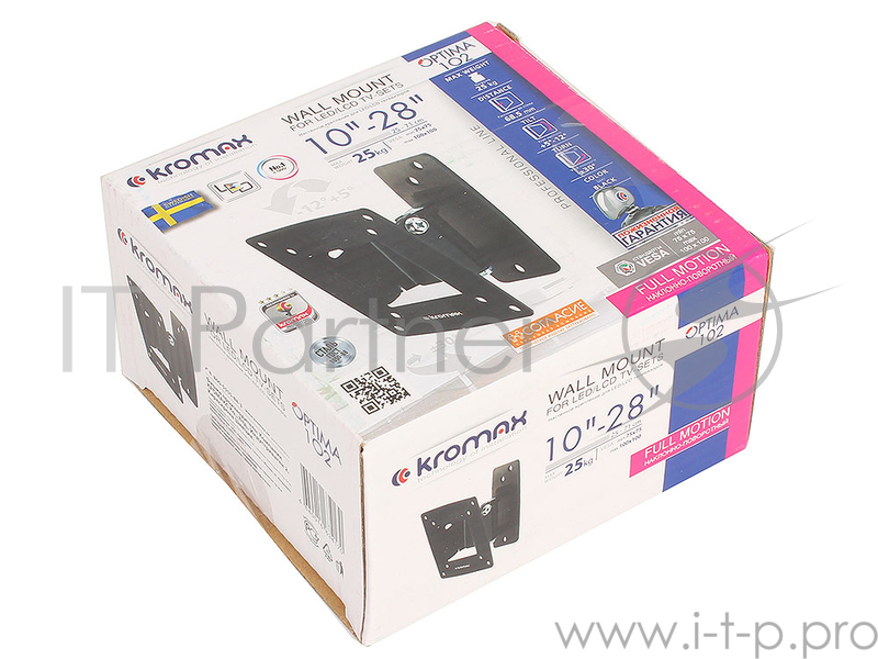 Крепеж Kromax OPTIMA-102 black {Кронштейн для LED/LCD телевизоров 10