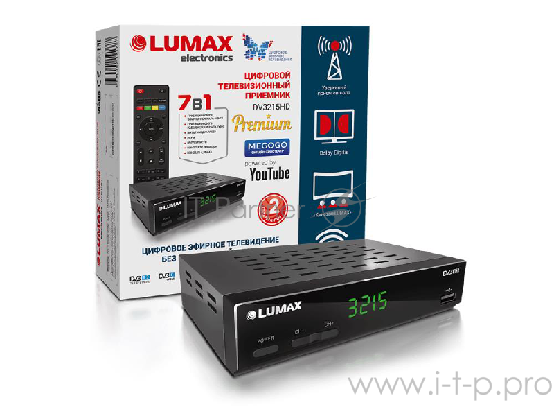 LUMAX DV3215HD Цифровой телевизионный приемник DVBT2