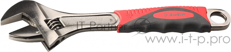 Ручной инструмент Ключ разводной ЗУБР, хромоникелевое покрытие, длина 250мм, увеличен. зев 36мм 27255-25