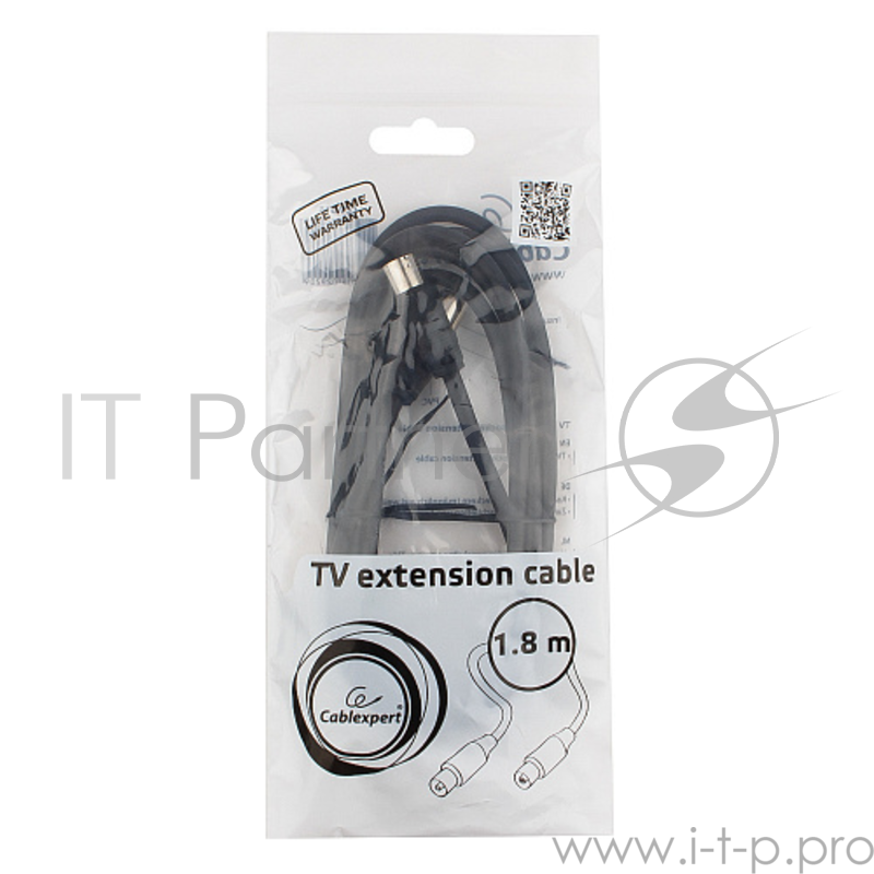 Кабель телевизионный Gembird, CCV-515, Coaxial M/F, 1.8м