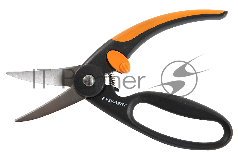 Ножницы универсальные Fiskars P45 черный/оранжевый (111450)