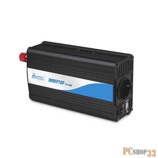 Инвертор SVC BI-500. 500Вт, 220В, 50Гц, 3 мс, чёрный, 220*155*60 мм