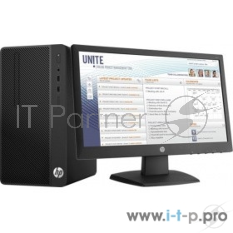 ПК HP Bundle DT PRO MT Core i3-7100,4GB,500GB,DVD-WR,usb kbd/mouse,FreeDOS,1-1-1 Wty +Monitor V197 18.5-in