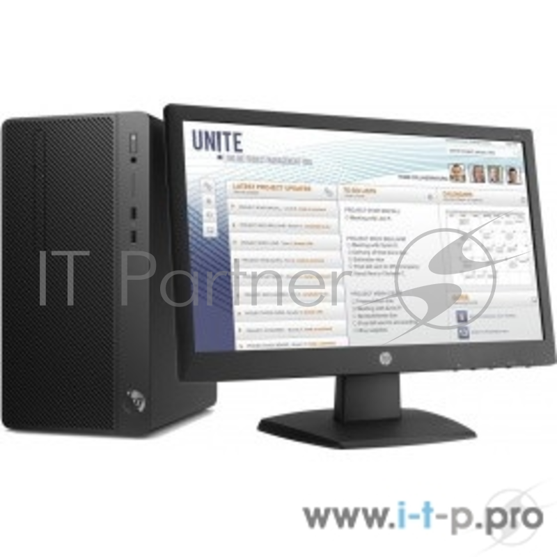 ПК HP Bundle DT PRO A MT AMD Ryzen3 Pro,4GB,1TB,DVD-WR,usb kbd/mouse,FreeDOS,1-1-1 Wty +Monitor V197 18.5-in