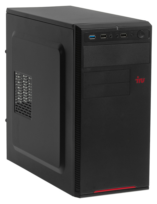 ПК IRU Home 313 MT i3 8100 (3.6)/8Gb/1Tb 7.2k/GTX1050Ti 4Gb/Free DOS/GbitEth/400W/черный