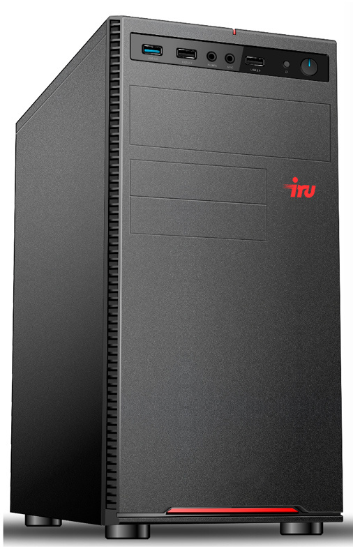 ПК IRU Home 313 MT i3 8100 (3.6)/8Gb/1Tb 7.2k/GTX1050Ti 4Gb/Free DOS/GbitEth/400W/черный