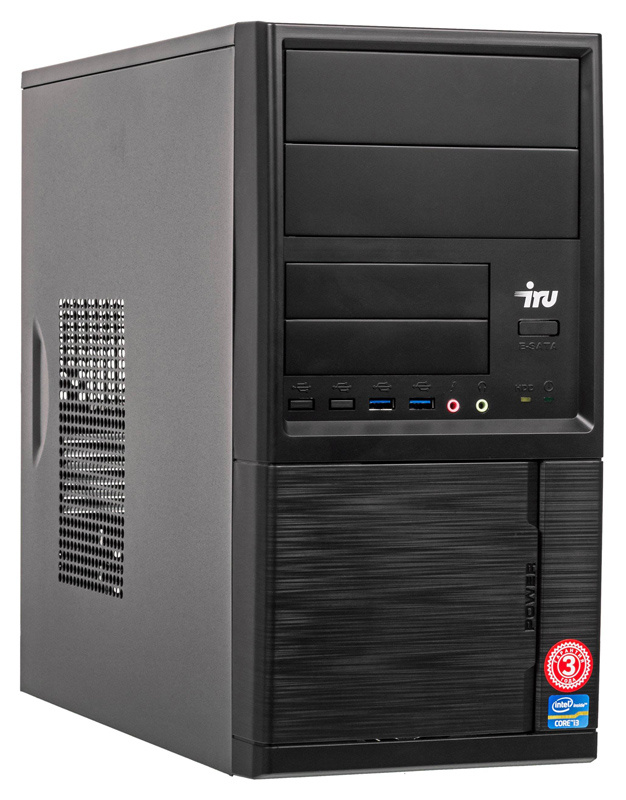 ПК IRU Office 315 MT i5 8400 (2.8)/8Gb/SSD120Gb/UHDG 630/Windows 10 Home Single Language 64/GbitEth/400W/черный