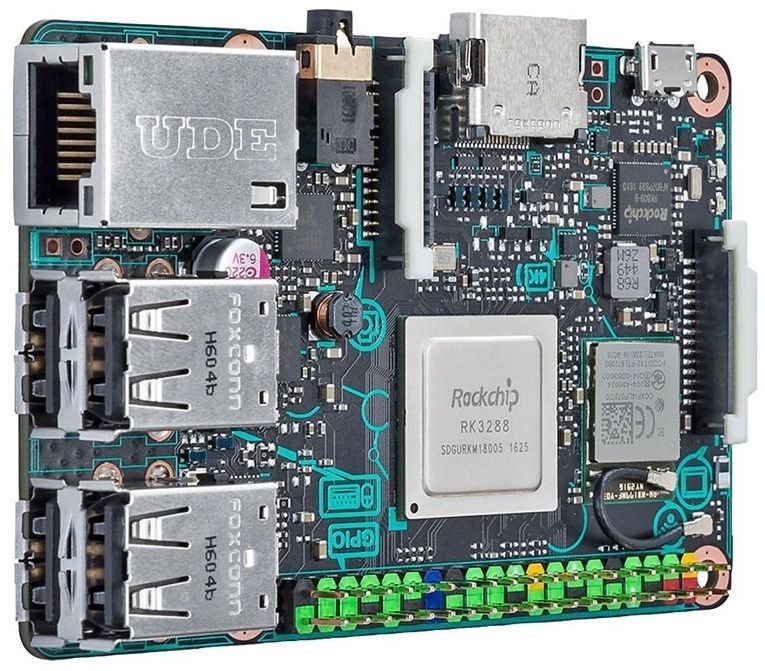 Микрокомпьютер Asus TINKER BOARD/2GB Rockchip RK3288, 2Gb LPDDR3, Mali T764, 1000 Мбит/с, USB2.0, Bluetooth 4.0, HDMI RTL