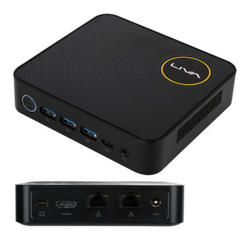Платформа ECS Liva Z LZ–N332SNW032 N3350, Fanless, Support 2xSoDIMM DDR3L, M.2 32Gb SSD, 2XGLAN, WiFi 802.11AC, BT4.2, HDMI out, mini DP, 2xUSB 3.0(TypeC), 2xUSB 3.0, DC 19V, 40W RTL {10}