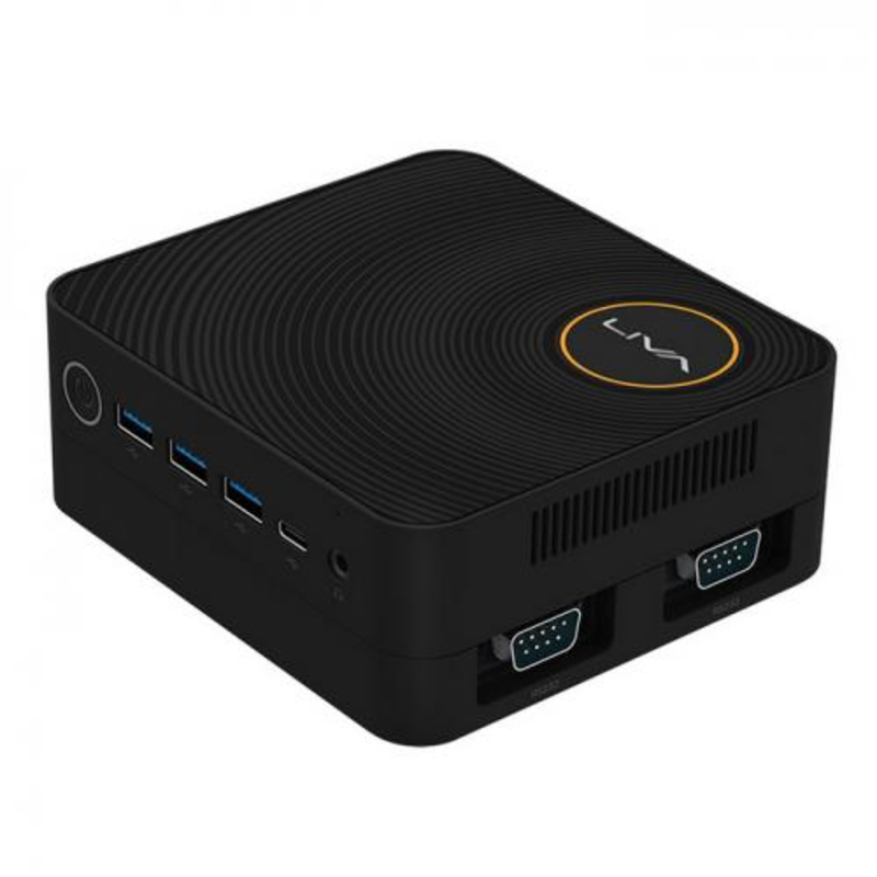 Неттоп Liva Z. Ver Ze N3450, Fanless, 4Gb DDR3L, 32GB eMMC, 2XGLAN, WiFi 802.11AC, BT4.2, HDMI out, mini DP, 4x RS232, 1xUSB 3.0(TypeC), 3xUSB 3.0, W10H, DC 19V, 65W RTL {10}