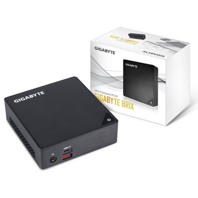 Неттоп GB-BKi3A-7100, Intel® Core™ i3-7100U, 2.4GHz, 2xDDR4-2133 SO-DIMM, 1x microSD, 1xM.2, Intel® HD Graphics 620, HDMI+miniDP, Wi-Fi 802.11ac, GLan, 2xUSB3.0, 1xUSB3.1, 1xUSB3.1 Type-C™, RTL {8}