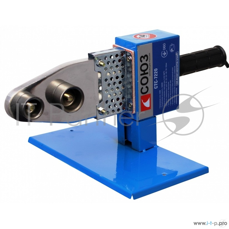 Сварочное оборудование, Инверторы СОЮЗ СТС-7220 Аппарат для сварки пласт. труб СОЮЗ, 2кВ, 6 насадок 20-63мм, кейс металл. СТС-7220