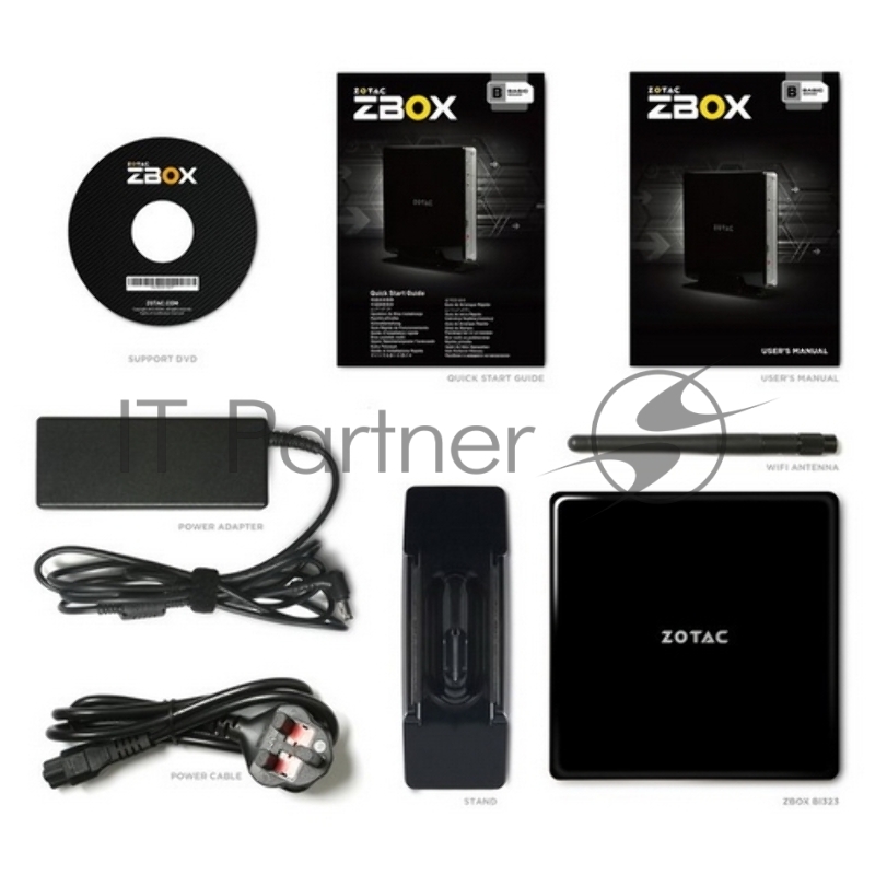 Платформа ZBOX-BI325-BE-W3B N3160, 32Gb SSD, 4GBDDR3,SATAIII, DP/HDMI/VGA, 4xUSB3.0, 1xUSB2.0, EU PLUG, W10 Home RTL {5}