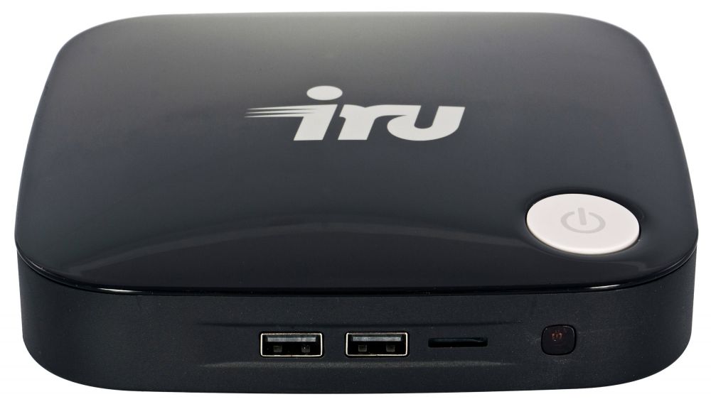 Неттоп IRU 317 Cel J3160 (1.6)/4Gb/500Gb 5.4k/HDG400/CR/Free DOS/GbitEth/WiFi/BT/36W/черный