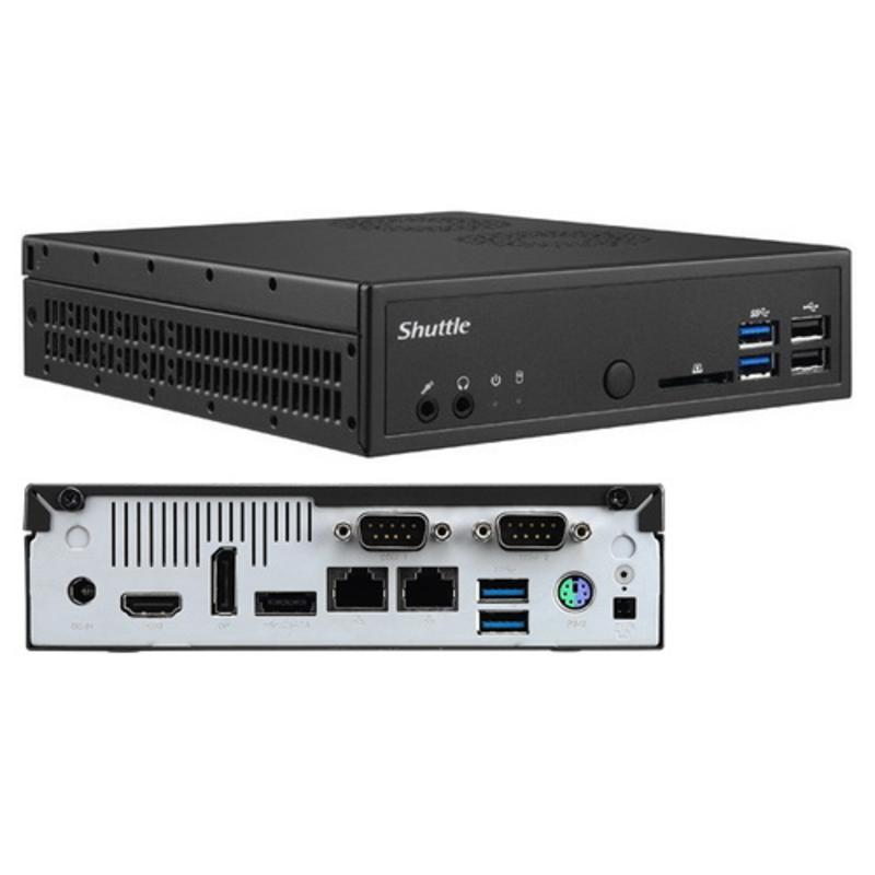 DH110 Intel H110 Support Intel Skylake 65WCPU, DDR3L 1600 Mhz Max.32G, HDMI, DP x2, Dua Gbit LAN/ M.2 X1, HS Mini-PCIE, SATA 6G/USB 3.0 , RS232, VESA mount, 19V 90W adapter, RTL {4} (DH110-002-SHU-001)