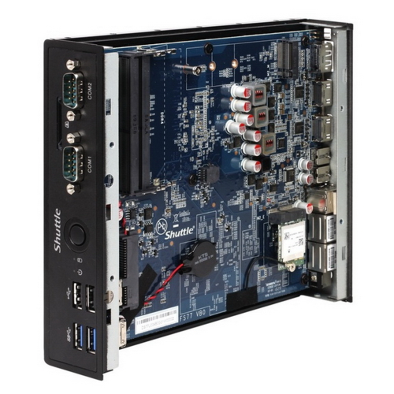 Платформа DS77U5 I5 7200U, Fanless Supports max 2x 16GB DDR4-2133, 2.5” for HDD/SSD, 2xM.2 2280M/2230AE, Sup Tripple display, HDMI, DP, 2x USB3.0, 4x USB2.0, SD card reader, Dual GLAN, 802.11acBT, 2xCOM