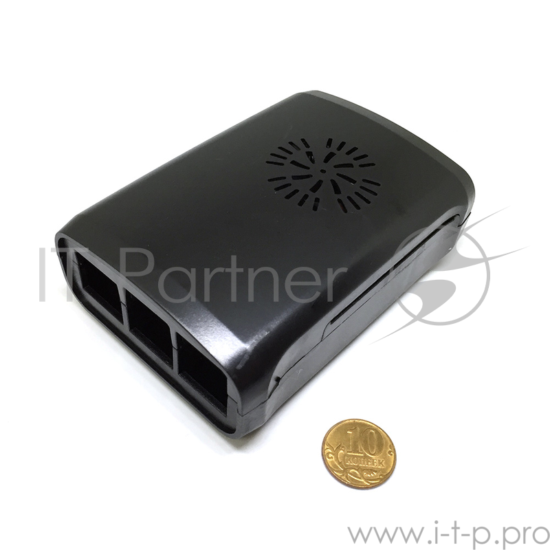 Тонкие клиенты RASPBRRY Raspberry Корпус RASPBERRY PI 3/PI 2 model B/ model B+ (Black) овальный, на винтах