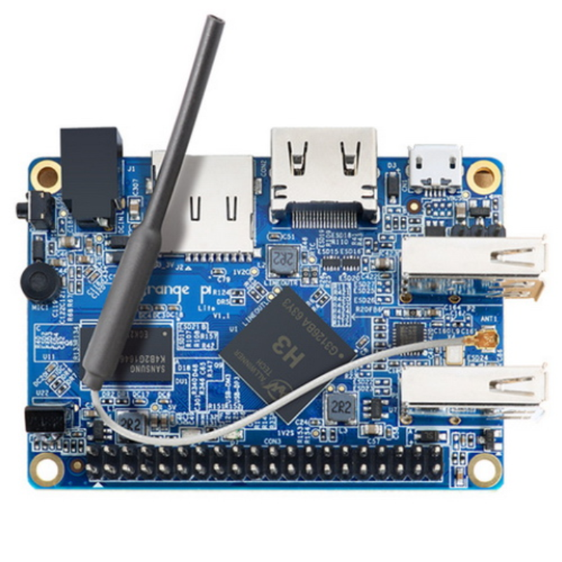 Миникомпьютер Orange Pi Lite, Allwinner H3 1.6GHz, 512Mb, HDMI, WiFi, 2xUSB, microSD, 40xGPIO