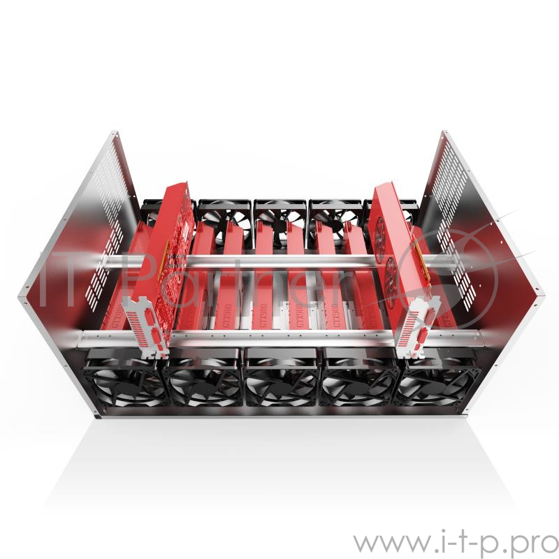 Корпус 3Cott MC-12A для майнинга на 12 видеокарт с 2 слотоми под БП и местами для 10 вентиляторов