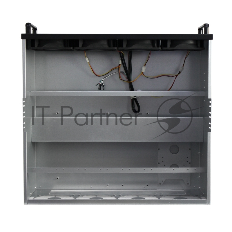 Корпус для майнинга Exegate Pro 8-430 <без БП, 2*USB, 4*fan 120мм, места под: 8 видеокарт, 2 БП>