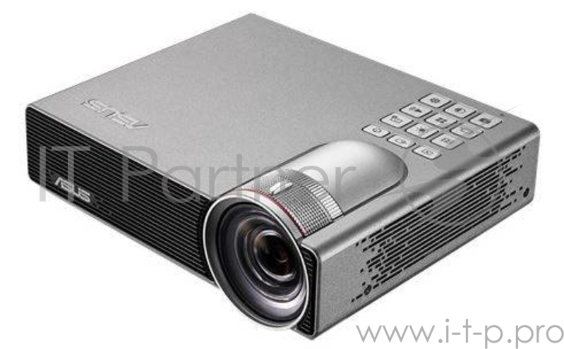 Проектор ASUS P3E (DLP, LED, WXGA 1280x800, 800Lm, 100000:1, HDMI, MHL, 1x2W speaker, 3D Ready, led 30000hrs, ultra short-throw, Silver, 0.55kg)
