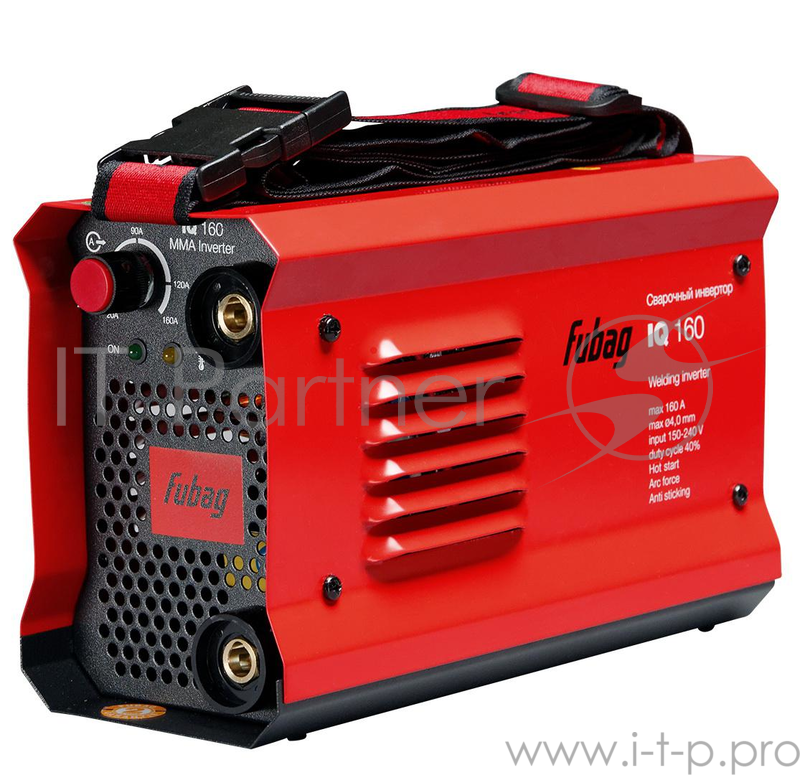 Сварочное оборудование, Инверторы FUBAG IQ 160 Инвертор сварочный 38090/68 319 {раб.напряжение 150-240В Ном. напряжение, В 220, Сварочн. ток, А 20-160, Вес, кг 2,7}