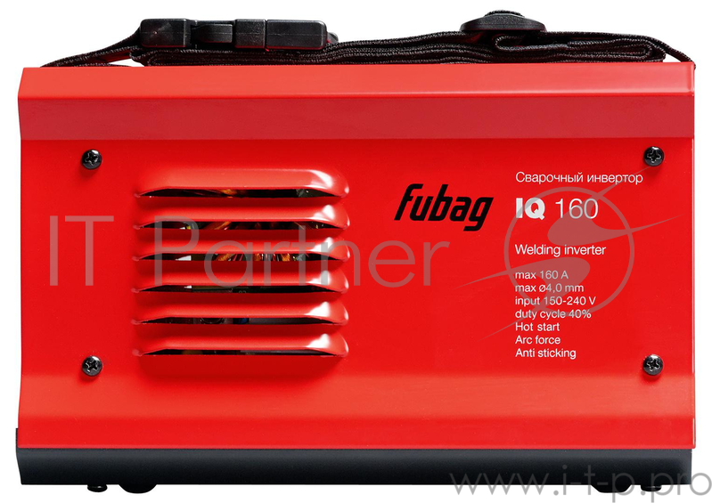 Сварочное оборудование, Инверторы FUBAG IQ 160 Инвертор сварочный 38090/68 319 {раб.напряжение 150-240В Ном. напряжение, В 220, Сварочн. ток, А 20-160, Вес, кг 2,7}
