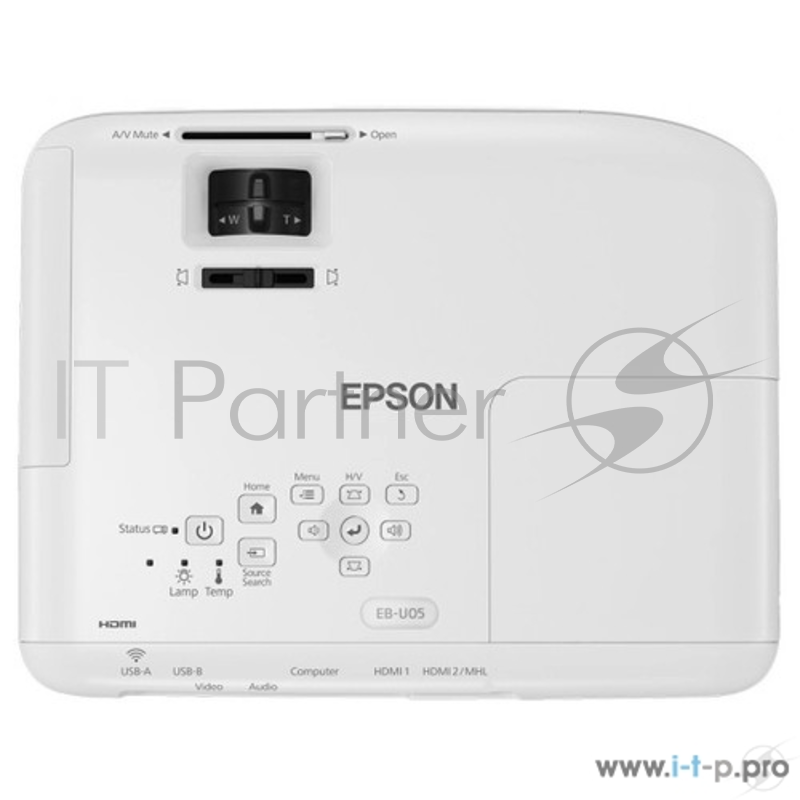 Проектор Epson EB-U05 (LCD, WUXGA 1920x1200, 3400Lm, 15000:1, 2xHDMI, MHL, USB