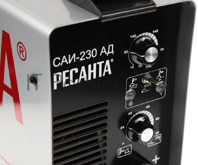 Ресанта Сварочное оборудование, Инверторы Ресанта САИ 230 65/17 Сварочный аппарат инверторный Аргоно-Дуговая 65/17 {TIG, MMA, 220В±10%, TIG макс.4,6кВт, MMA макс.6,8кВт, 10А-230А, ПВ 70%, напр. холостого хода 85В, 360х135х232 мм}
