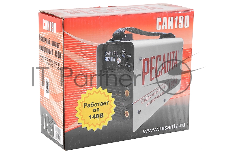 Ресанта Сварочное оборудование, Инверторы Ресанта САИ 250 65/21 Сварочный аппарат инверторный ПН 65/21 {140В-240В, макс.7,7кВт, 10А-250А, ПВ 70%, напр. холостого хода 80В, напр. 29В, макс. диаметр электрода 6,мм, 6,7 кг}