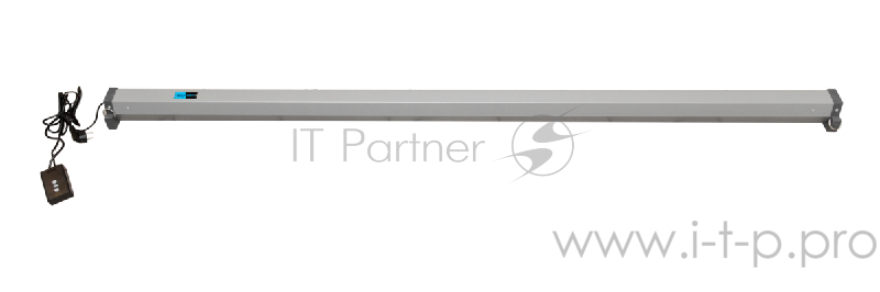 Экран 183x183см Motoscreen 1:1 настенно-потолочный (моторизованный) 102' Matt White (MW) серый корпус