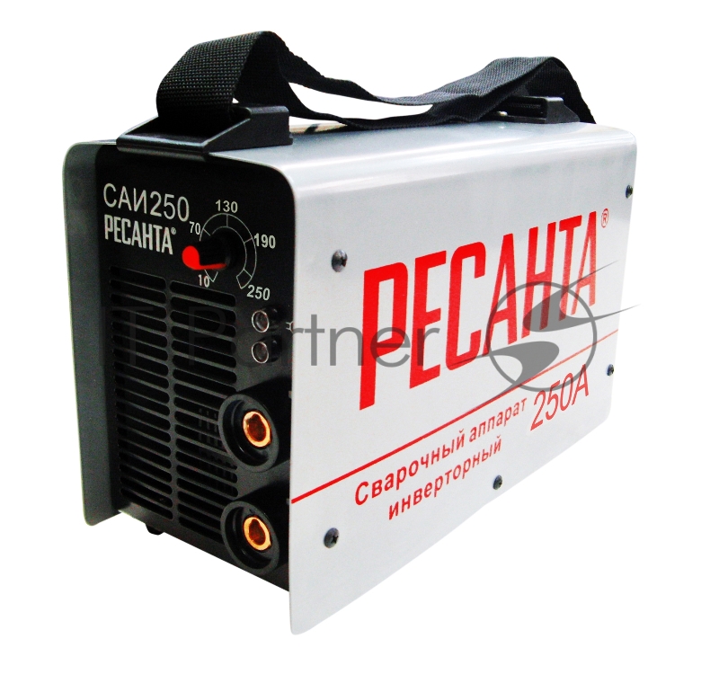 Ресанта Сварочное оборудование, Инверторы Ресанта САИ 250 65/6 Сварочный аппарат инверторный 65/6 {154В-242В, макс.7,7кВт, 10А-250А, ПВ 70%, напр. холостого хода 80В, напр. 29В, макс. диаметр электрода 6,мм, 5 кг} 4606059015659