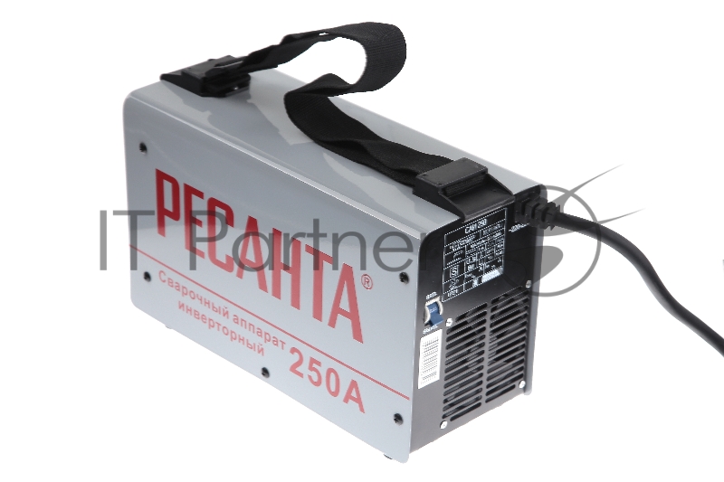 Ресанта Сварочное оборудование, Инверторы Ресанта САИ 250 65/6 Сварочный аппарат инверторный 65/6 {154В-242В, макс.7,7кВт, 10А-250А, ПВ 70%, напр. холостого хода 80В, напр. 29В, макс. диаметр электрода 6,мм, 5 кг} 4606059015659