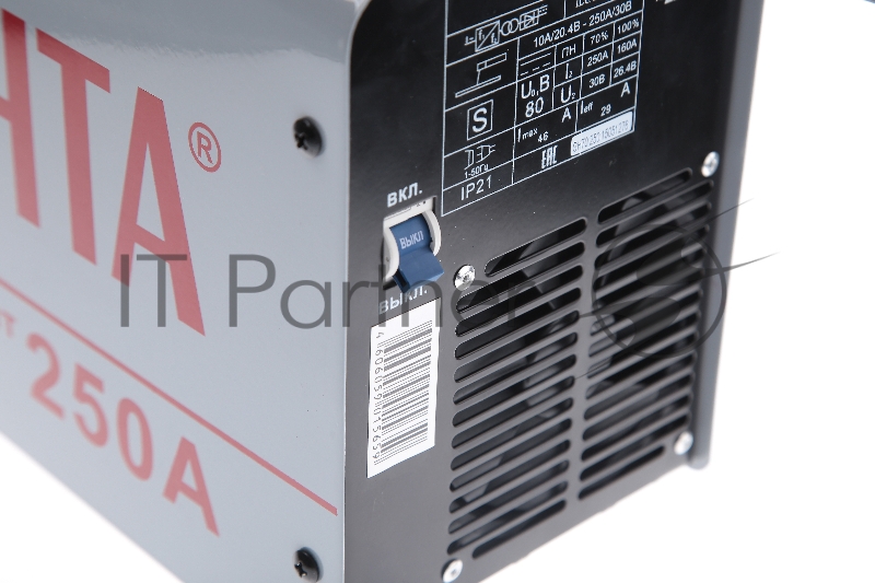 Ресанта Сварочное оборудование, Инверторы Ресанта САИ 250 65/6 Сварочный аппарат инверторный 65/6 {154В-242В, макс.7,7кВт, 10А-250А, ПВ 70%, напр. холостого хода 80В, напр. 29В, макс. диаметр электрода 6,мм, 5 кг} 4606059015659