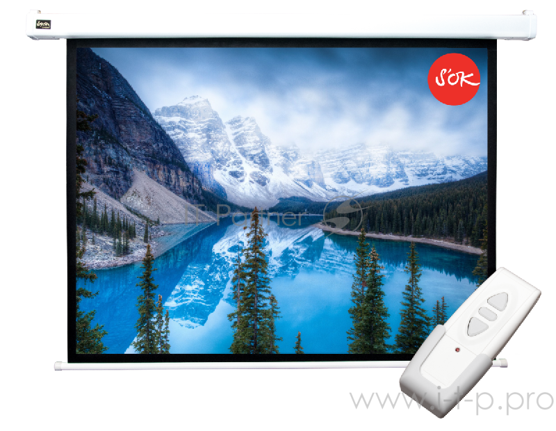 ЭкранPro 200x150см Motoscreen 4:3 настенно-потолочный (моторизованный) 100 фибергласс