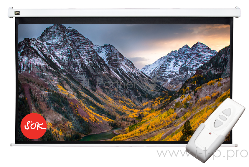 Экран 186x104.6см Motoscreen 16:9 настенно-потолочный рулонный (моторизованный) 84' Matt White (MW)
