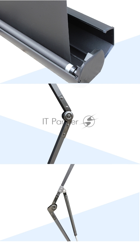 Экран 221x125см Floor Stand Screen 16:9 портативный напольный рулонный черный 100'