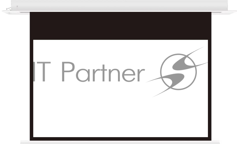 Встраиваемый экран с электроприводом Lumien Master Recessed Control 128х221 см (раб.область 120х213 см) (96) Matte White чёрн.кайма по периметру, черн.кайма сверху 53 см, триггер, RS232, IR, RF управл. в комплекте, цвет корпуса белый 16:9