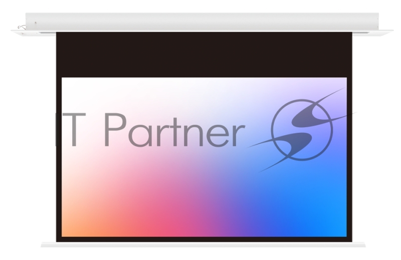 Встраиваемый экран с электроприводом Lumien Master Recessed Control 176х305 см (раб.область 166х295 см) (133) Matte White чёрн.кайма по периметру, черн.кайма сверху 35 см, триггер, RS232, IR, RF управл.в комплекте, цвет корпуса белый 16:9