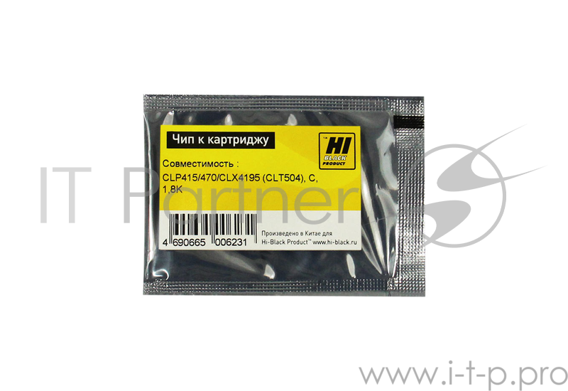 Чип к картриджу Samsung CLP-415/470/CLX4195 (Hi-Black) , CLT504, 1.8K, C