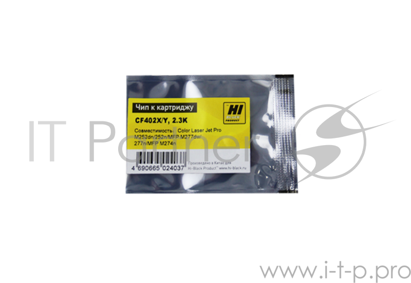 Чип Hi-Black к картриджу HP CLJ Pro M252dw (CF402X) OEM SIZE, Y, 2.3K
