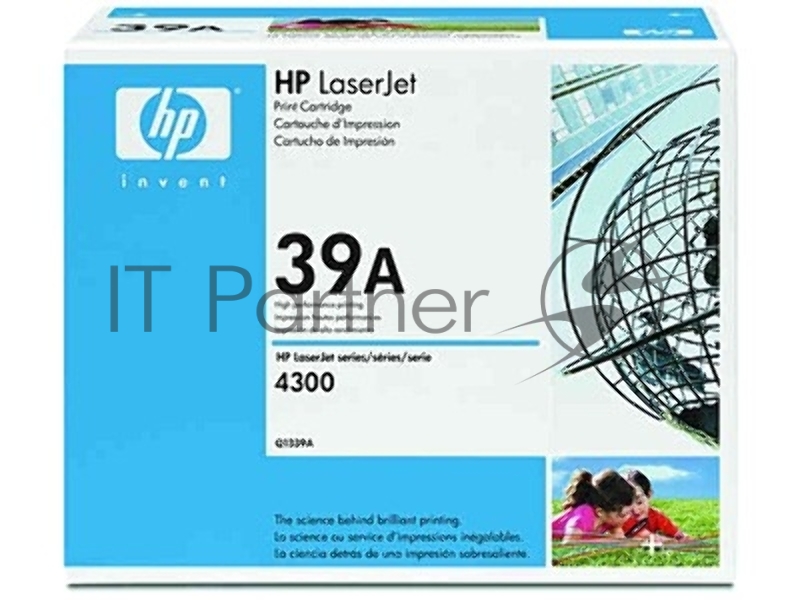 Тонер-картридж HP Q1339A черный, 18000стр., для HP LJ 4300