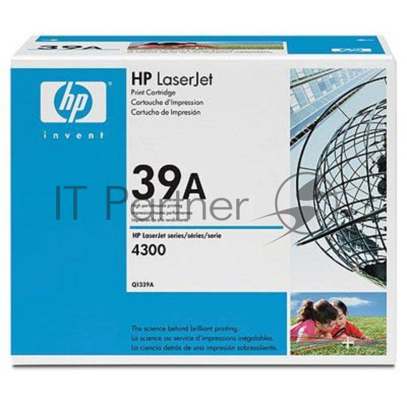 Тонер-картридж HP Q1339A черный, 18000стр., для HP LJ 4300