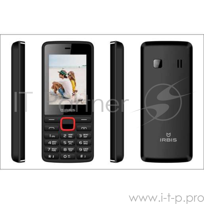 Мобильный телефон IRBIS SF19 2.4 TFT/240x320/SC6533G/32+32Mb/2S 3.5/BT/FM/800mAh/Black-Red