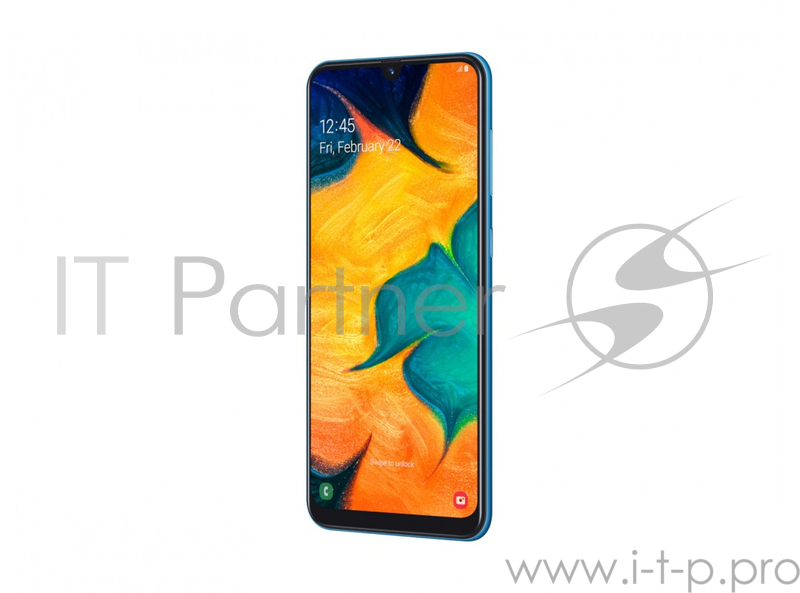 Смартфон Samsung SM-A305F Galaxy A30 64Gb 4Gb синий моноблок 3G 4G 2Sim 6.4
