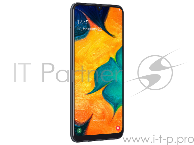 Смартфон Samsung SM-A305F Galaxy A30 64Gb 4Gb черный моноблок 3G 4G 2Sim 6.4